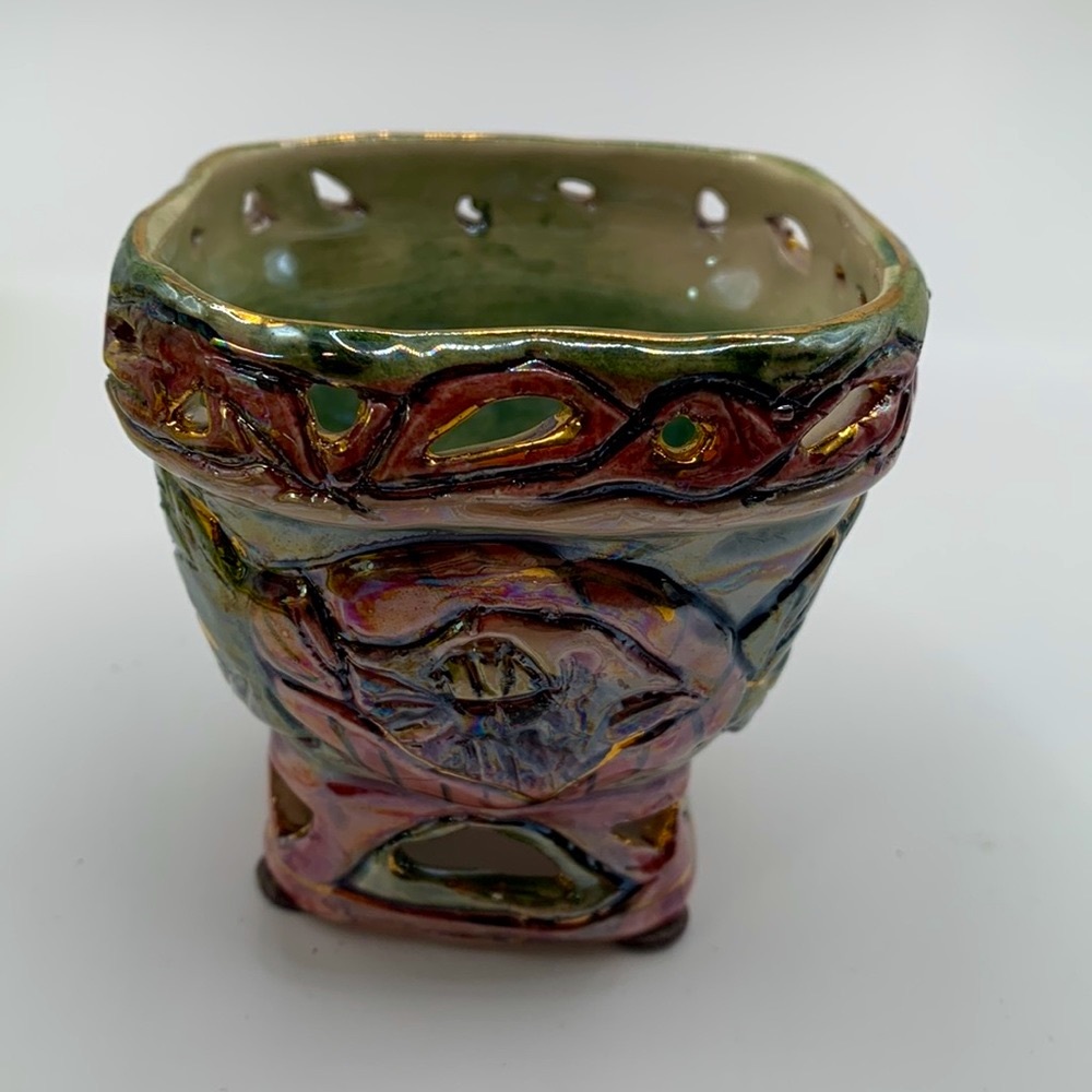 Heather Goldminc Blue Sky Clayworks 2000 Collection Votive Holder